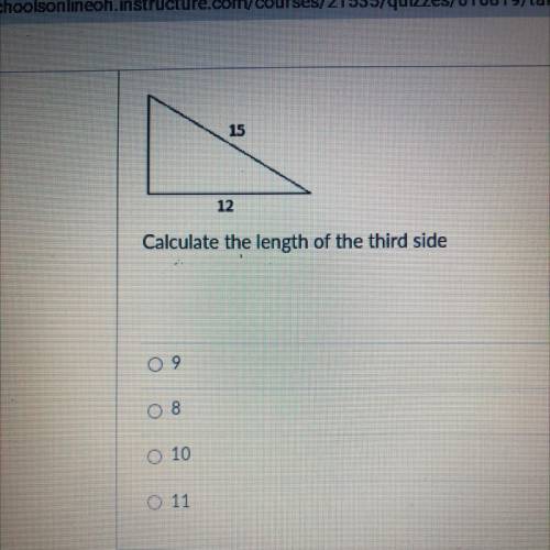 Calculate the length of the third side
