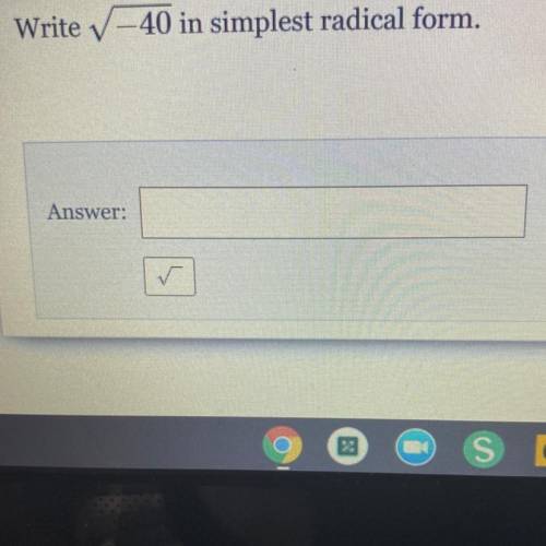 Write
in simplest radical form.
