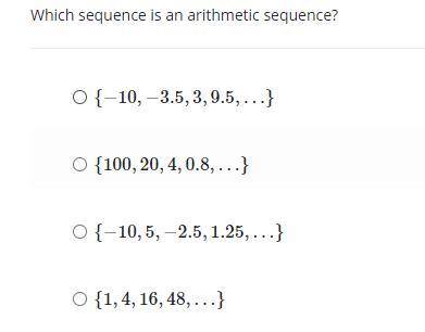 Which sequence is an arithmetic sequence?