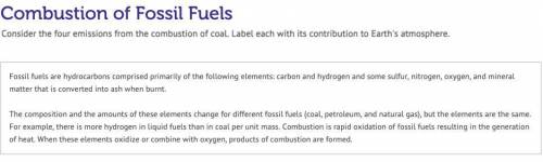 PLEASE ANSWER QUICK!

Consider the four emissions from burning coal. Label each one with its contr