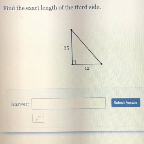 Find the length of the third side to the nearest tenth.
Need help asap!!