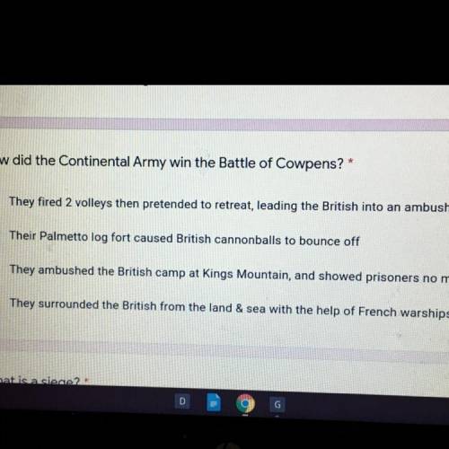 How did the Continental Army win the Battle of Cowpens?
Hel
