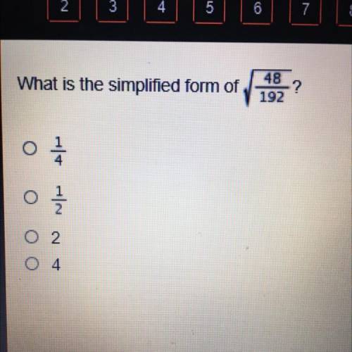 What is the simplified form of 48/192?