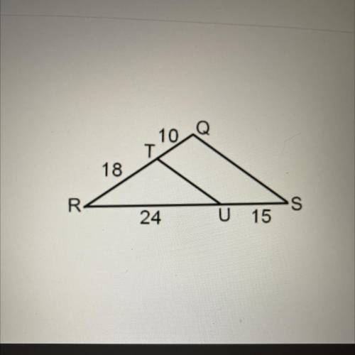 Use the given information to determine if TU ||QS.
Answer with a simple yes or no.