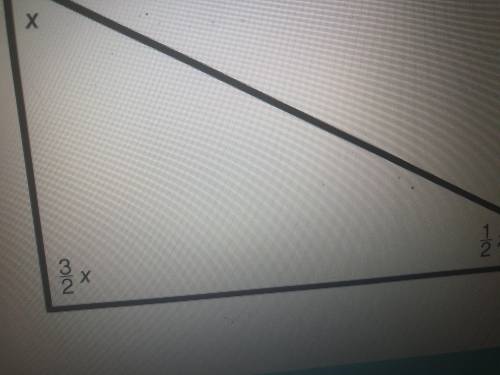 PLEASE I NEED HELP PLEASEExpress the sum of the angles of this triangle in two different ways