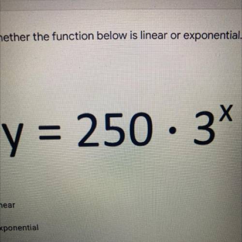 Help
Is it linear or exponential