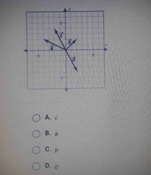 Which vector below goes from (0,0) to (-2,4)?A. cB. aC. bD. d
