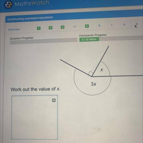 Question
0/3 Mar
Х
3x
Work out the value of x.