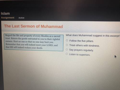 What does Mohammed suggest in this excerpt?
