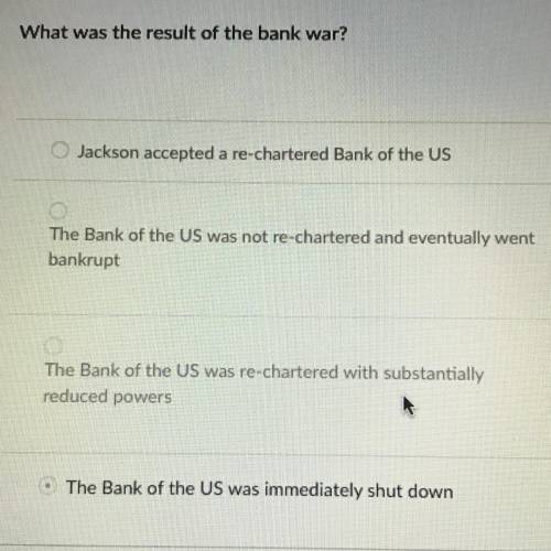 What was the result of the bank war?
