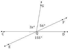 Describe the relevant angle relationships in the following diagram. Find the measurement of