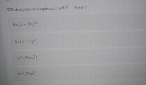 Which expression is equivalent to this solution