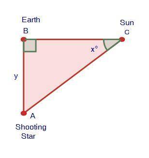 URGENT

A shooting star forms a right triangle with the Earth and the Sun