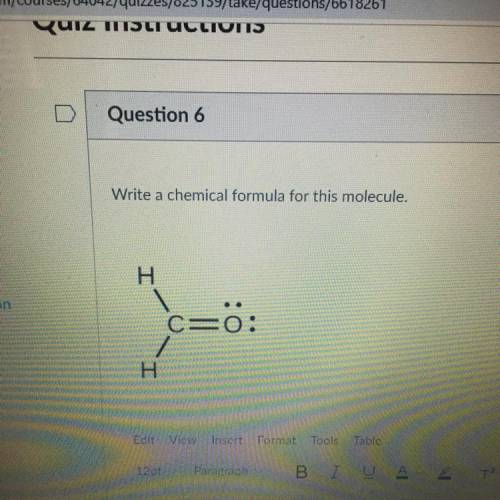 Write a chemical formula for this molecule.