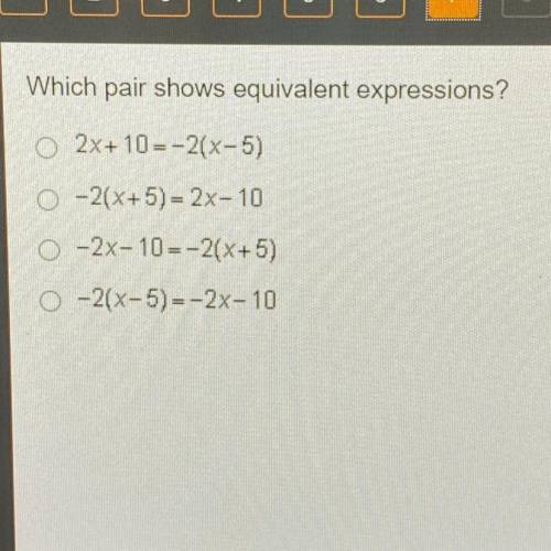 Which pair shows equivalent expressions