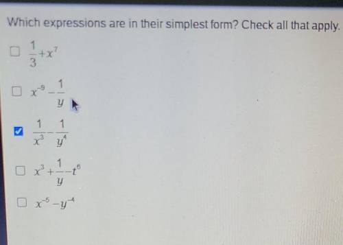 Which expressions are in the simplest for?