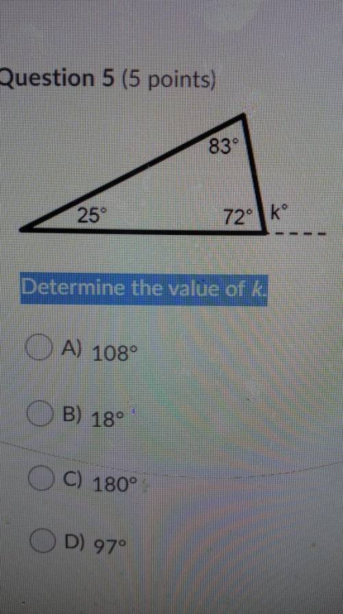 Determine the value of K