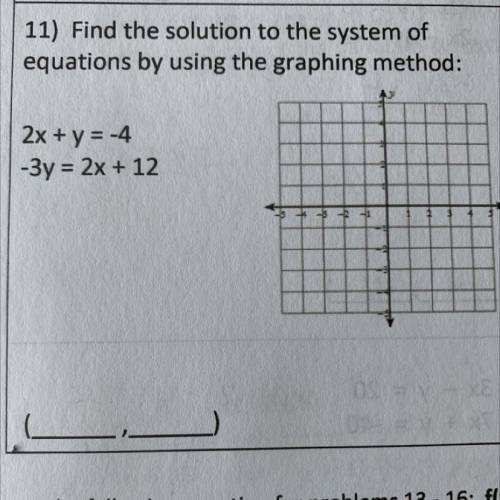 I’ll mark best answer!

Find the solution to the system of the equations by using the graphing met