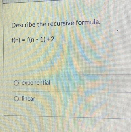 Describe the recursive formula ?