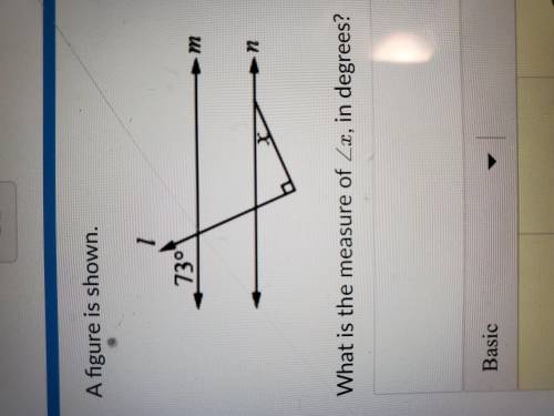 What us the measure of angle x in degrees 
The question is in the picture