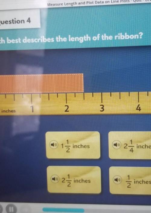 Best describes the length of the ribbon