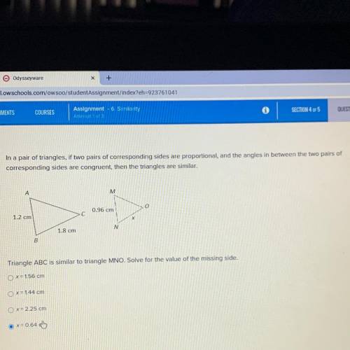 URGENT HELP!!! In a pair of triangles, if two pairs of corresponding sides are proportional, and th