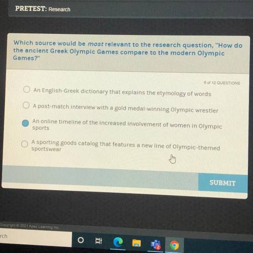 Hi please help. Which source would be the most relevant to the research question in the picture