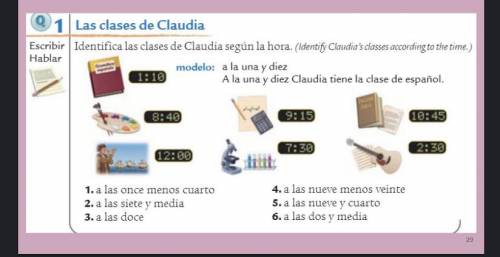 Please help Spanish 1 easy points if you know Spanish full sentences the brown book is Spanish clas