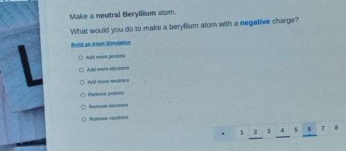 What would do to make a beryllium with a negative charge?