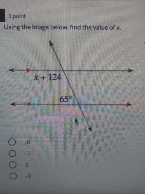Using the image below, find the value of x.
