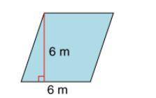 What is the area of the parallelogram?
36 m 2
18 m 2
24 m 2
72 m 2