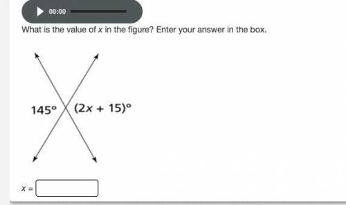 What is the value of x in the figure? Enter your answer in the box.