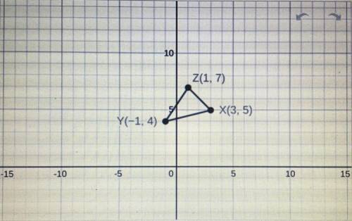 1. The vertices of triangle XYZ are X(3, 5), Y(-1, 4), and Z(1, 7).

a. What is the graph of the i