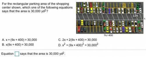 For the rectangular parking area of the shopping center shown, which one of the following questions
