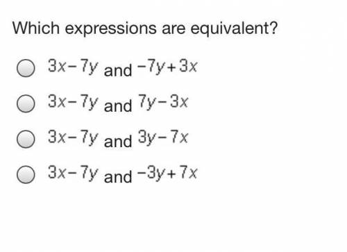 Which expressions are equivalent? 
A.
B.
C.
D.