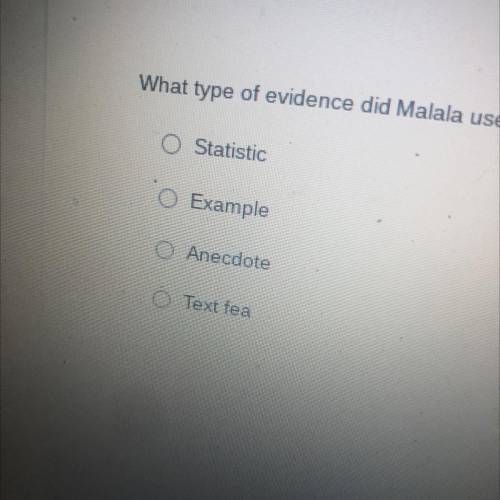What type of evidence did Malala use when she told the story of her friend being forced to get marr