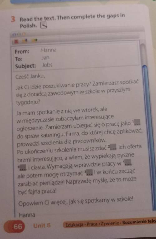 Read the text. then Complete the gaps in Polish.
daje naj.
