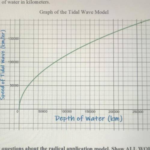 8. Give an explanation how the model of the speed of a tidal wave could be applied in the real worl