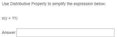 5) Use Distributive Property to simplify the expression below: HELP PLZ PLZ PLZ