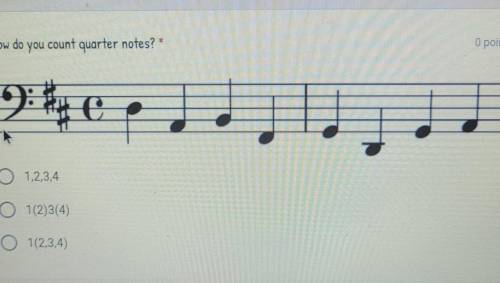 *Strings/ Music related*

How do you count quarter notes? *Photo Included with question and photo*