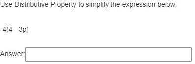 4) Use Distributive Property to simplify the expression below: HELP PLZ PLZ PLZ TT