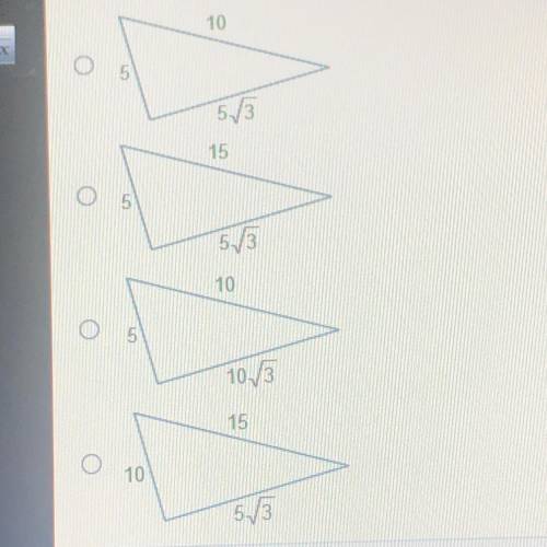 Which triangle is a 30-60-90 triangle