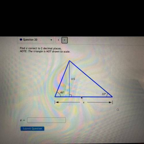Please check

Find a correct to 2 decimal places.
NOTE: The triangle is NOT drawn to scale.