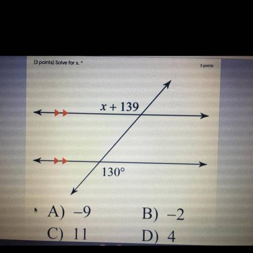 Solve for x ASAP pls