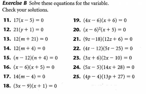 ill give brainliest!! Solve these equations for the variable. Check your solutions. please put the