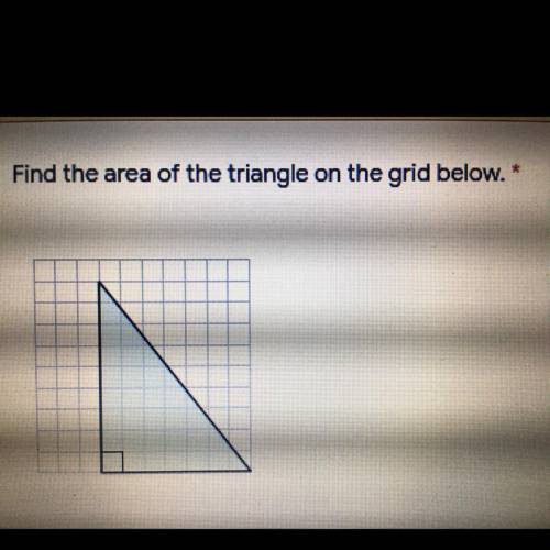 Find the area of the triangle on the grid below.