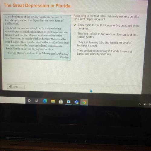 According to the text, what did many workers do after

the Great Depression hit?
✓ They came to So
