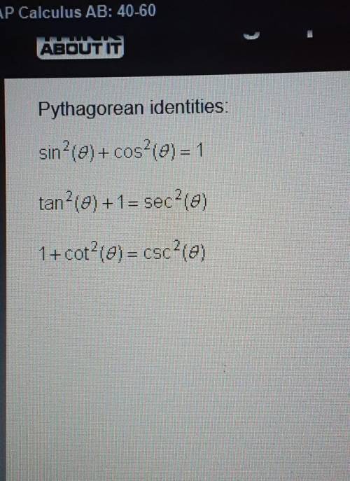 Which statement(s) are true based on the Pythagorean identities? sin=1+cos a 1-sec2 A-tan? e cot2 e