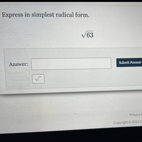 Express in simplest radical form.