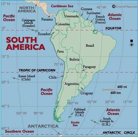 Through where does the tropic of Capricorn NOT pass through?

 1. Argentina 2. Paraguay 3. Bolivia